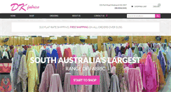 Desktop Screenshot of dkfabrics.com.au
